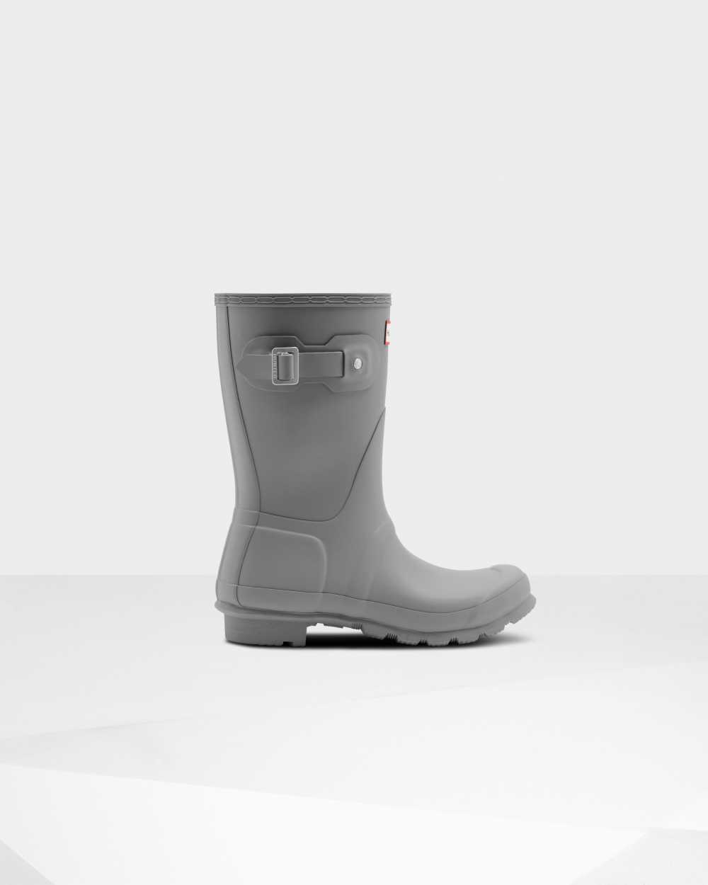 Womens Hunter Original Short Rain Boots Grey | REYGNV-487